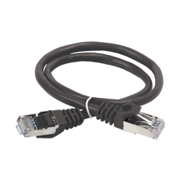 Патч-корд 4 пары, 2хRJ45, 0,5м, Кат.6, FTP, черный, LSZH, ITK PC09-C6FL-05M