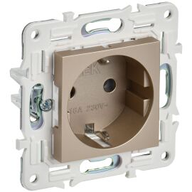 SKANDY Розетка с заземлением без защитных шторок 16А SK-R05Sh шампань IEK