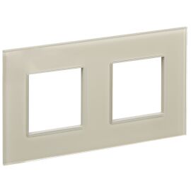 SKANDY Рамка 2-местная SK-F22B стекло беж. IEK