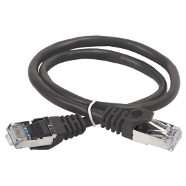 Патч-корд 4 пары, 2хRJ45, 0.5м, Кат.5e, FTP, черный, LSZH, ITK PC09-C5EFL-05M