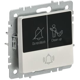 BRITE Кнопка звонка с индикацией для отелей 10А ВС10-1-9-БрЖ жемчуг IEK