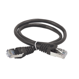 Патч-корд 4 пары, 2хRJ45, 5м, Кат.5e, FTP, черный, LSZH, ITK PC09-C5EFL-5M