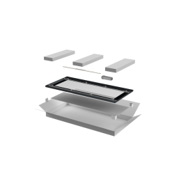 Дверь стеклянная для шкафа 19", 38U, 600мм, черная, LINEA N, ITK LN05-38U6X-DR