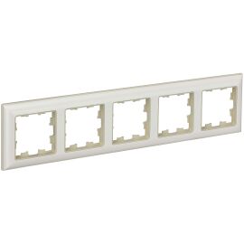 BRITE Рамка 5-местная РУ-5-Бр бежевый/жемчужный IEK