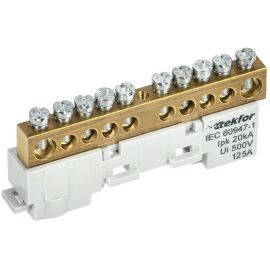 TEKFOR Шина L "фаза" неизолированная на универсальном держателе 8х12-10-Ср IEK