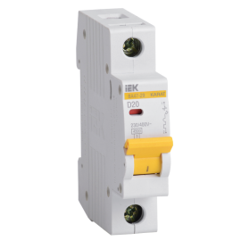 Выключатель автоматический ВА47-29 1Р 20А 4.5кА х-ка D, IEK MVA20-1-020-D