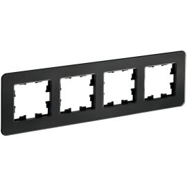 BRITE Рамка 4-местная РУ-4-2-Бр стекло черный RE IEK