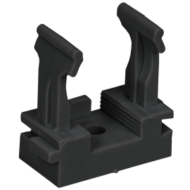 Держатель с защелкой для гофр. труб под монт. пистолет CFM25, черный, IEK ET-TA10D-CFM-025-K02-100