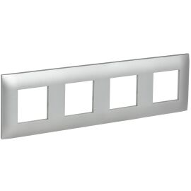 SKANDY Рамка 4-местная SK-F04S серебряный IEK