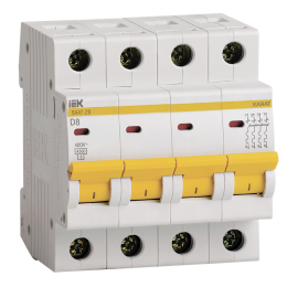 Выключатель автоматический ВА47-29 4Р 8А 4,5кА х-ка D, IEK MVA20-4-008-D