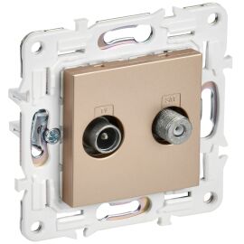 SKANDY Розетка двойная TV+SAT SK-A13Sa песочный IEK