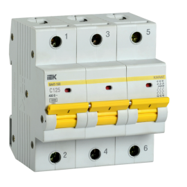 Выключатель автоматический ВА47-150 3P 125А 15кА х-ка C, IEK MVA50-3-125-C