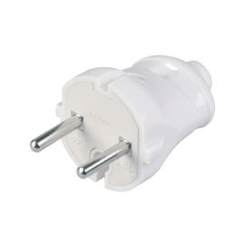 Вилка разборная прямая ВПп20-01-Ст, без з/к, 6А, белая, IEK EVP20-06-01-K01