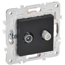 SKANDY Розетка двойная TV+SAT SK-A13Bl черный IEK