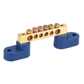 Шина N "ноль" на двух угловых изол ШНИ-6х9-6-У2-С, IEK YNN10-69-6C2-K07