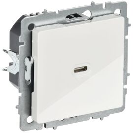 BRITE Розетка USB C 65Вт высокоскоростная зарядка РЮ12-1-БрБ белый IEK