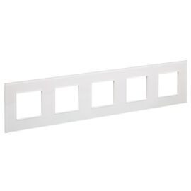 SKANDY Рамка 5-местная SK-F25W стекло арктический белый IEK