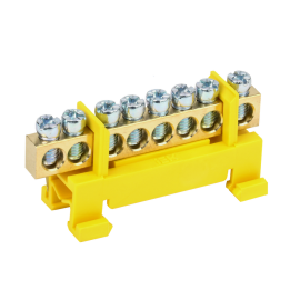 Шина PE "земля" на DIN-изол. тип "Стойка" ШНИ-6х9-8-С-Ж, IEK YNN10-69-8P-K05