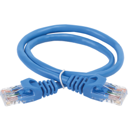 Патч-корд 4 пары, 2хRJ45, 2м, Кат.5e, UTP, синий, LSZH, ITK PC03-C5EUL-2M