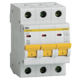 Выключатель автоматический ВА47-29 3P 32А 4,5кА х-ка С, IEK MVA20-3-032-C