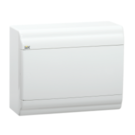 Корпус пластиковый ЩРН-П-9 модулей навесной, белая дверь, IP41, IEK MKP82-N-09-WD-41-20