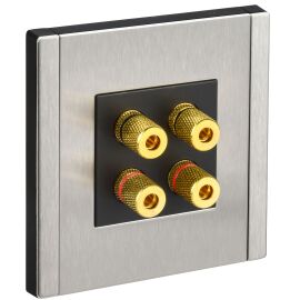 FORTE&PIANO Аудиорозетка 4-местная FP739M металл никель IEK