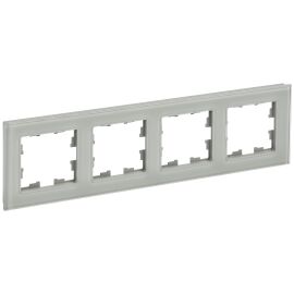BRITE Рамка 4 -местная РУ-4-2-БрД стекло дымчатый IEK