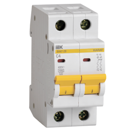 Выключатель автоматический ВА47-29 2Р 4А 4,5кА х-ка С, IEK MVA20-2-004-C