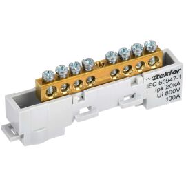 TEKFOR Шина L "фаза" неизолированная на универсальном держателе 6х9-8-Ср IEK