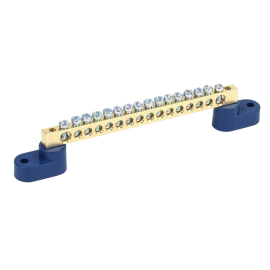 Шина N "ноль" на двух угловых изол ШНИ-6х9-16-У2-С, IEK YNN10-69-16C2-K07