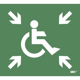 Этикетка самоклеящаяся 310х280мм "Безопасная зона МГН" IEK