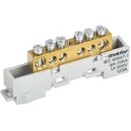 TEKFOR Шина L "фаза" неизолированная на универсальном держателе 8х12-6-Ср IEK