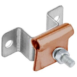 Держатель-зажим соединительный круглого проводника 6-12мм опорный L=30-40мм медь IEK