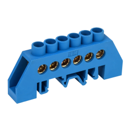 Шина N "ноль" в комб. DIN-изол. "Стойка" ШНИ-8х12-6-КС-С, IEK YNN10-812-6DP-K07