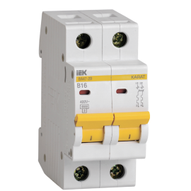 Выключатель автоматический ВА47-29 2P 16А 4,5кА х-ка В, IEK MVA20-2-016-B