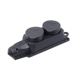 Розетка 2-местная с з/к, IP44, IEK PKR62-016-2-K02