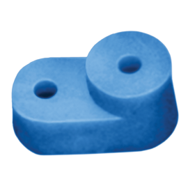 Изолятор угловой для "О" шины, синий, IEK YIS32