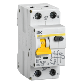 Выключатель автоматический АВДТ 32 B16, 10мА, тип A, IEK MAD22-5-016-B-10