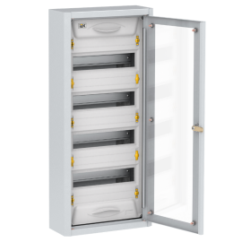 Корпус металлический ЩРн-48 УХЛ3, прозрачная дверь, IP31, IEK MKM16-N-048-31-Z-U