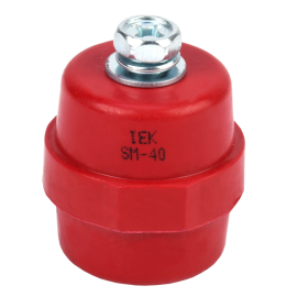 Изолятор SM40 (М8) силовой с болтом, IEK YIS11-40-12-B