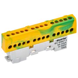 TEKFOR Шина PE "земля" изолированная на универсальном держателе 6х9-14-ЖЗ IEK