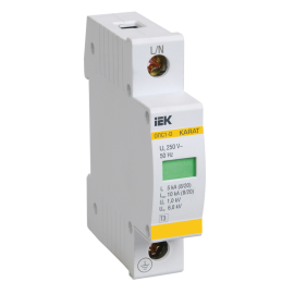 Ограничитель импульсных перенапряжений ОПС1-D 1Р In=5kA Un=230B Im=10kA, IEK MOP20-1-D