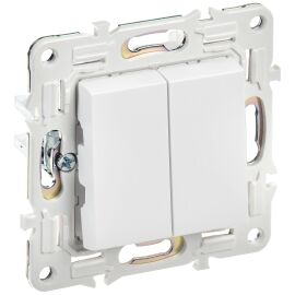 SKANDY Выключатель 2-клавишный 10А SK-V04W арктический белый IEK