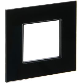 SKANDY Рамка 1-местная SK-F21Bl стекло черный IEK