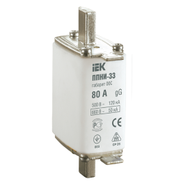 Вставка плавкая предохранителя ППНИ-33, габарит 00С, 80А, IEK DPP11-080