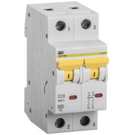 KARAT Автоматический выключатель ВА47-60M 2P D 20А 6кА IEK