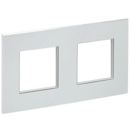 SKANDY Рамка 2-местная SK-F32S металл серебряный IEK