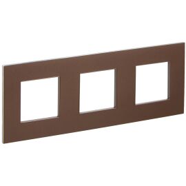 SKANDY Рамка 3-местная SK-F33Br металл шоколад IEK
