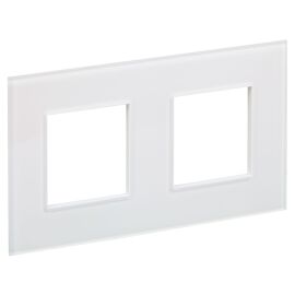 SKANDY Рамка 2-местная SK-F22W стекло арктический белый IEK
