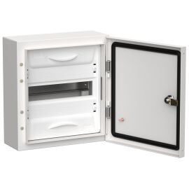 TITAN 5 Корпус металлический ЩРн-12 (1х12) 335х310х140мм IP54 белый (одна дверь) IEK